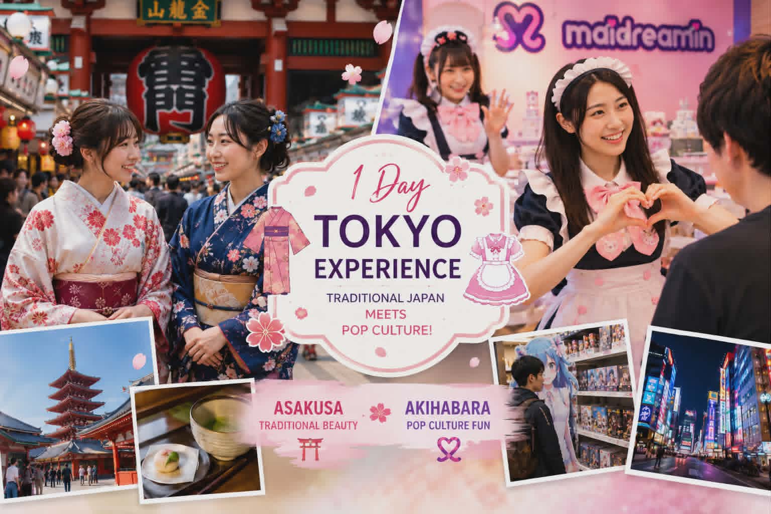 Tokyo streets blending tradition and pop culture